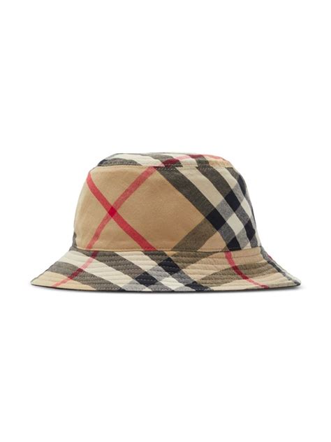 BURBERRY 8036994 Vintage check reversible Bucket hat 